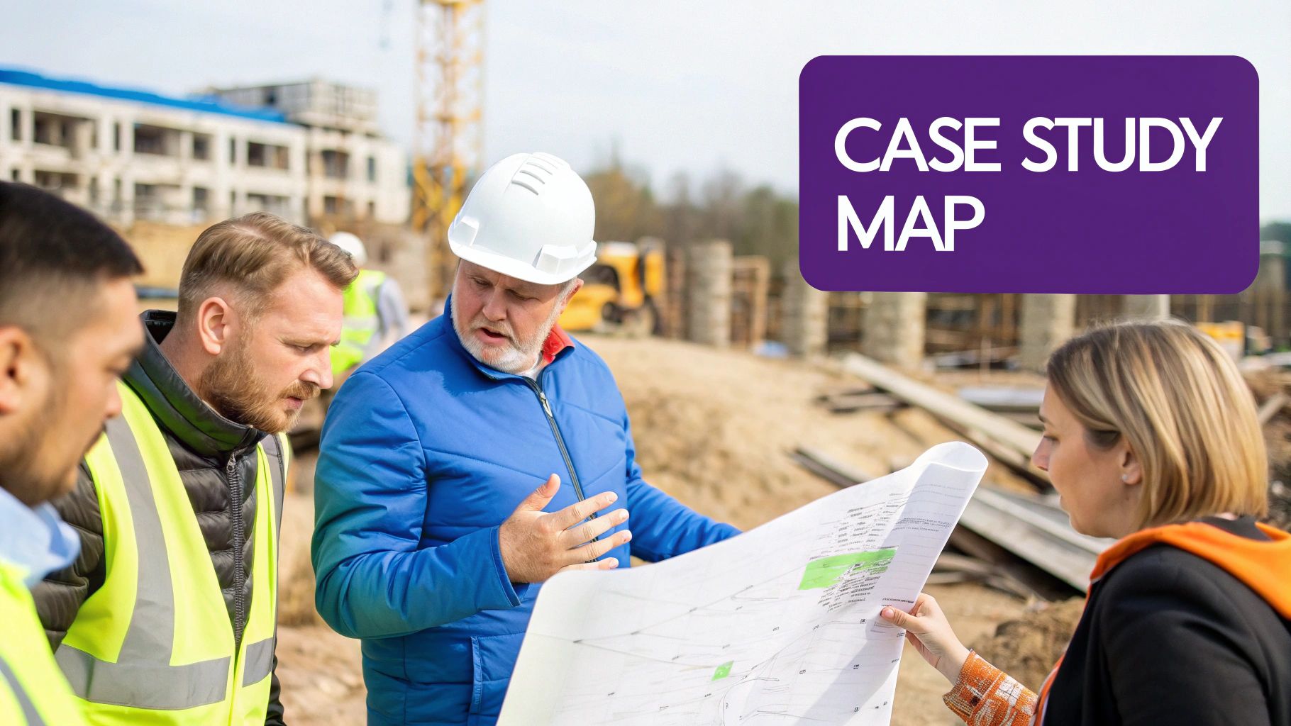 A team using sticky notes on a wall to visually map out stakeholders for a project, showing the practical application of the concept.