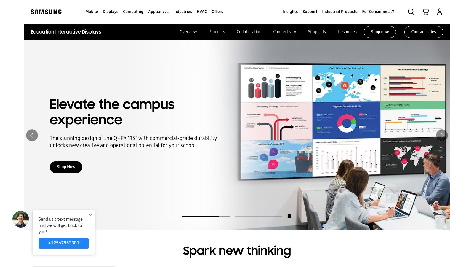 Samsung Interactive Displays (Flip series) – US Business