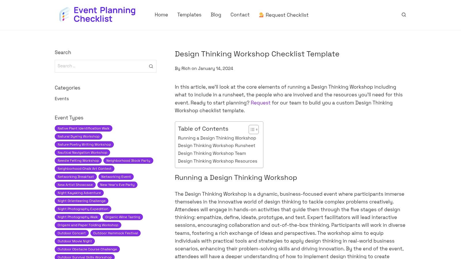 Event Planning Checklist