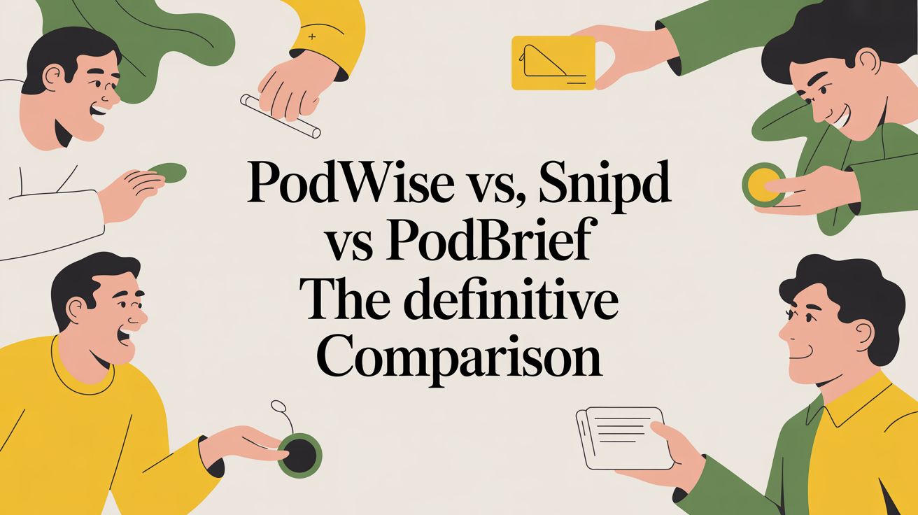 Podwise vs Snipd vs PodBrief: The Definitive Comparison
