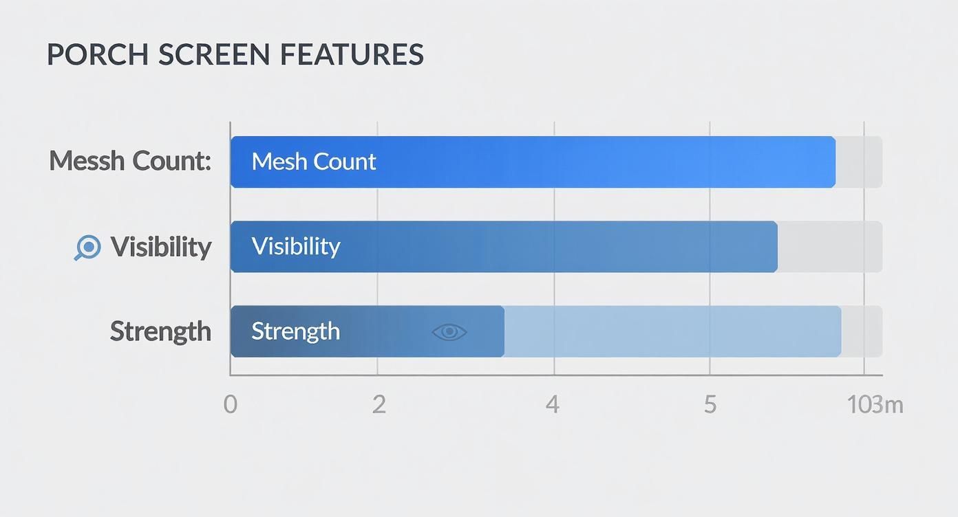 Infographic about best screen for screen porch