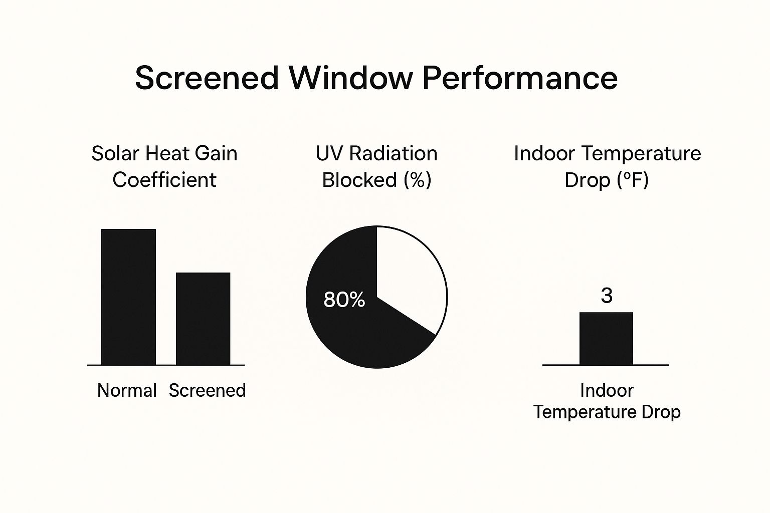 Infographic about solar screen for windows