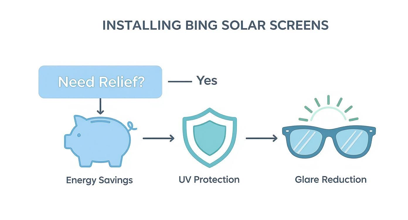Infographic about solar screen windows