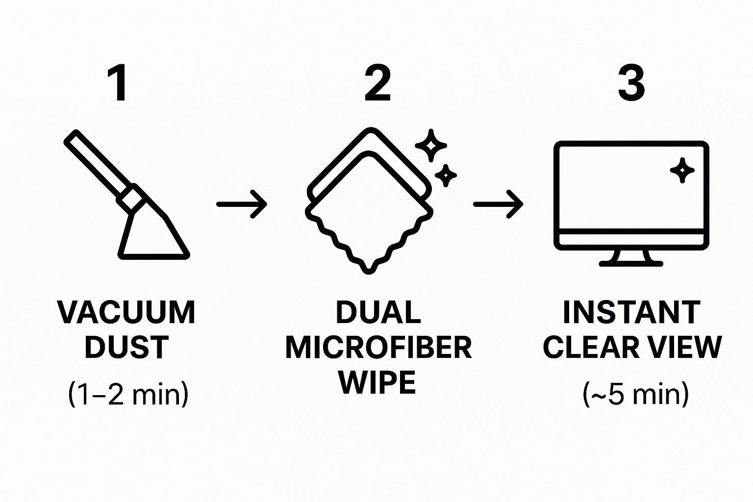 Infographic about how to clean window screens
