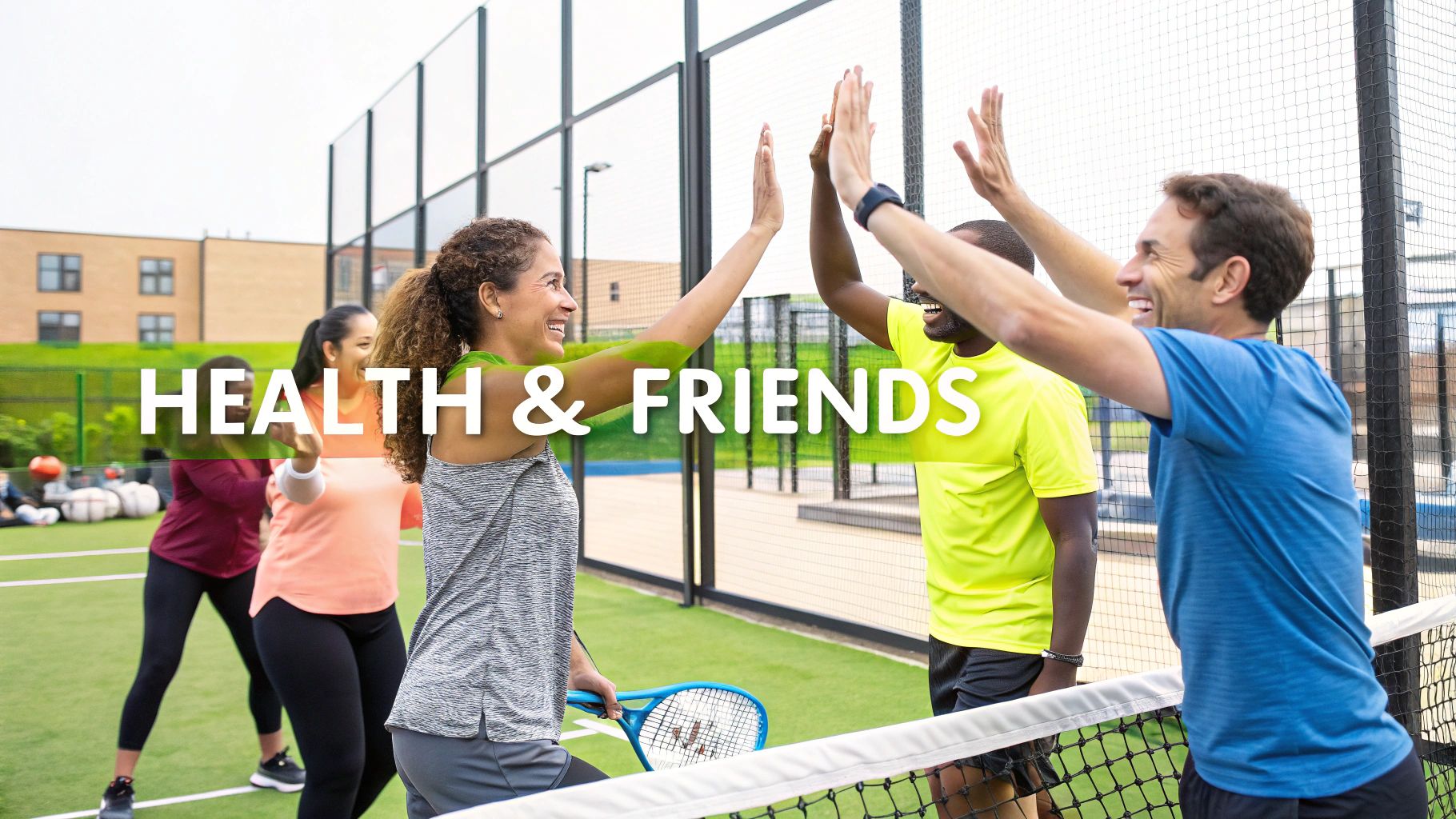 People using a mobile app to find a padel court