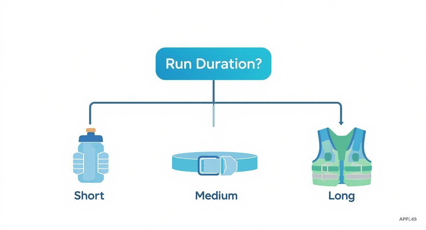 Infographic about how to carry water while running