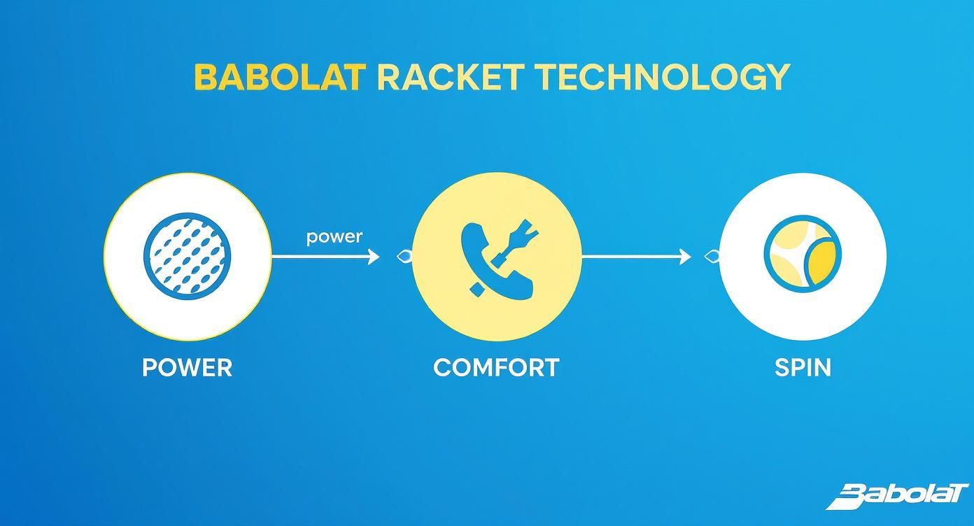 Infographic about padel racket babolat