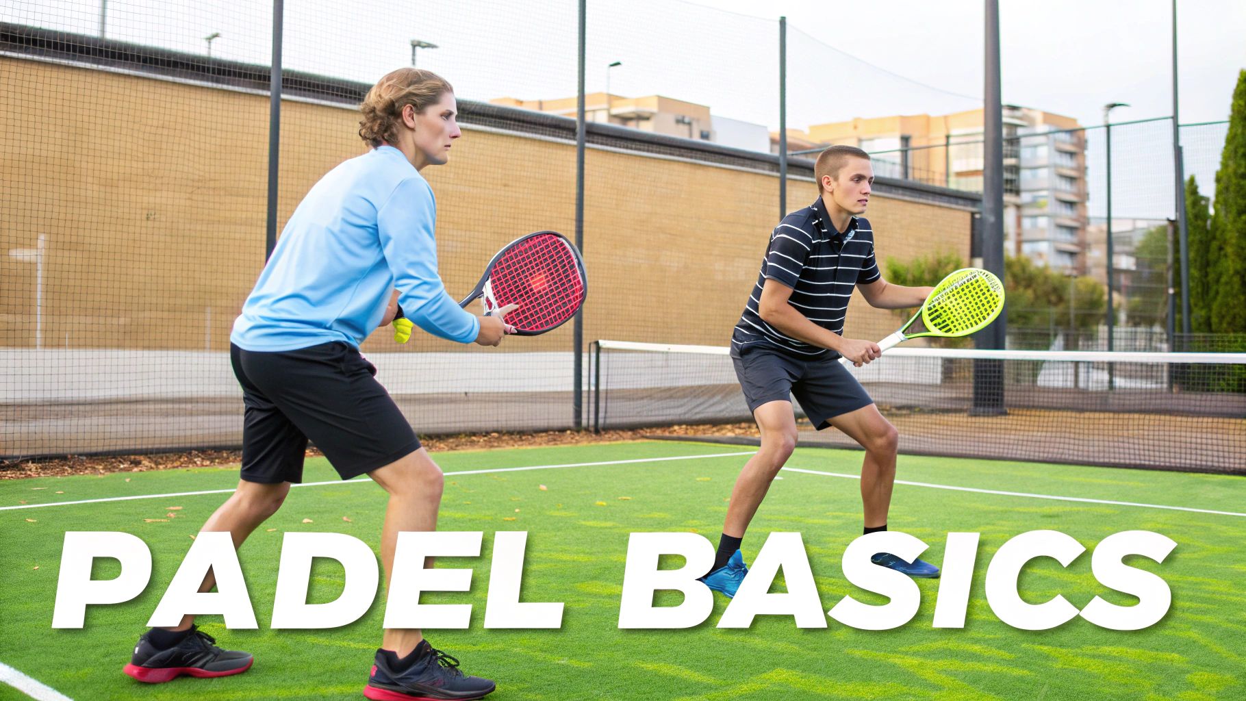 Padel players on the court