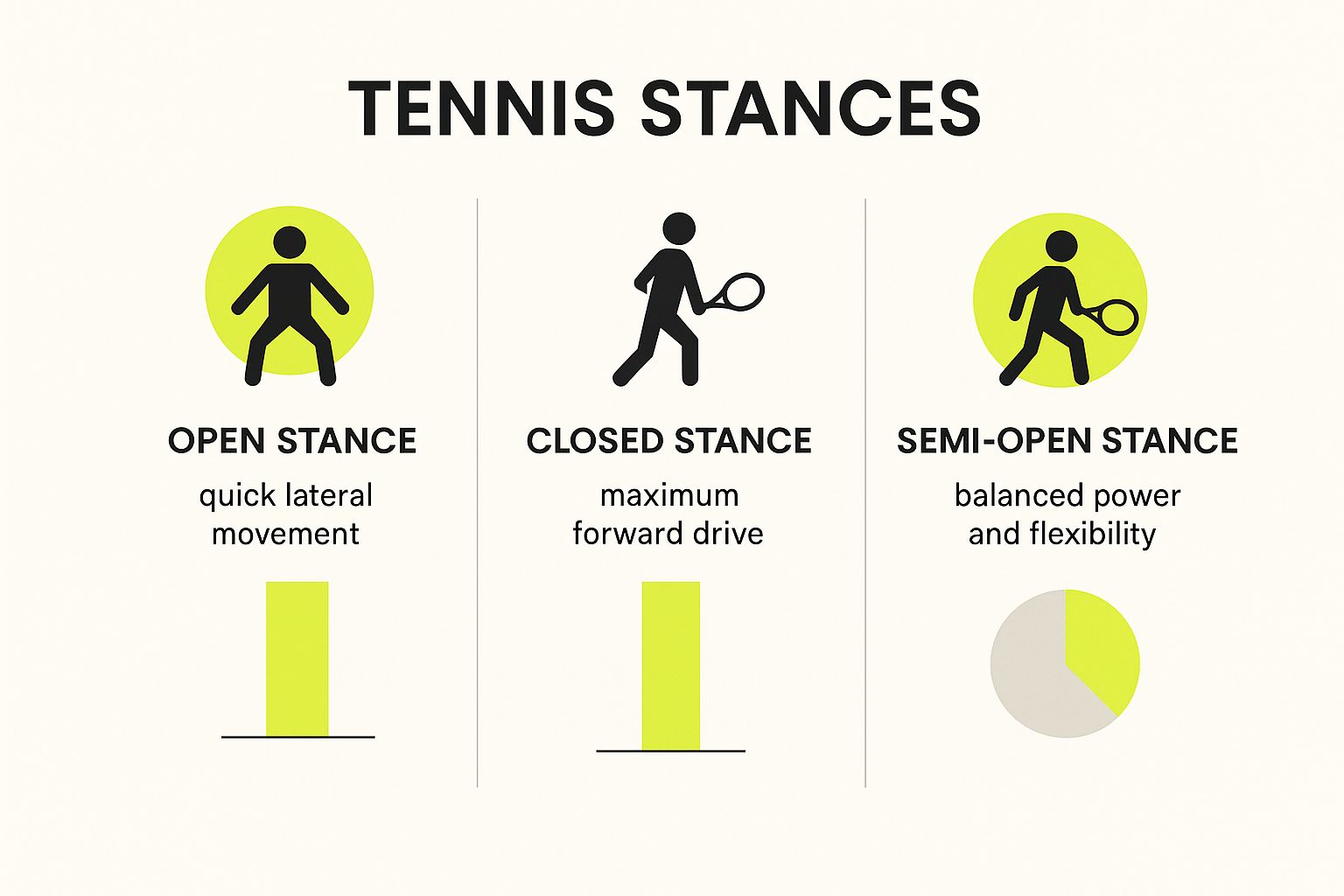Infographic about techniques in tennis