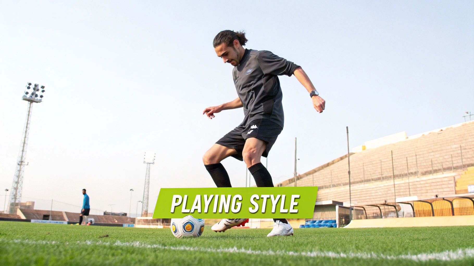 Dani De Castro in action, showcasing his on-pitch awareness and control.