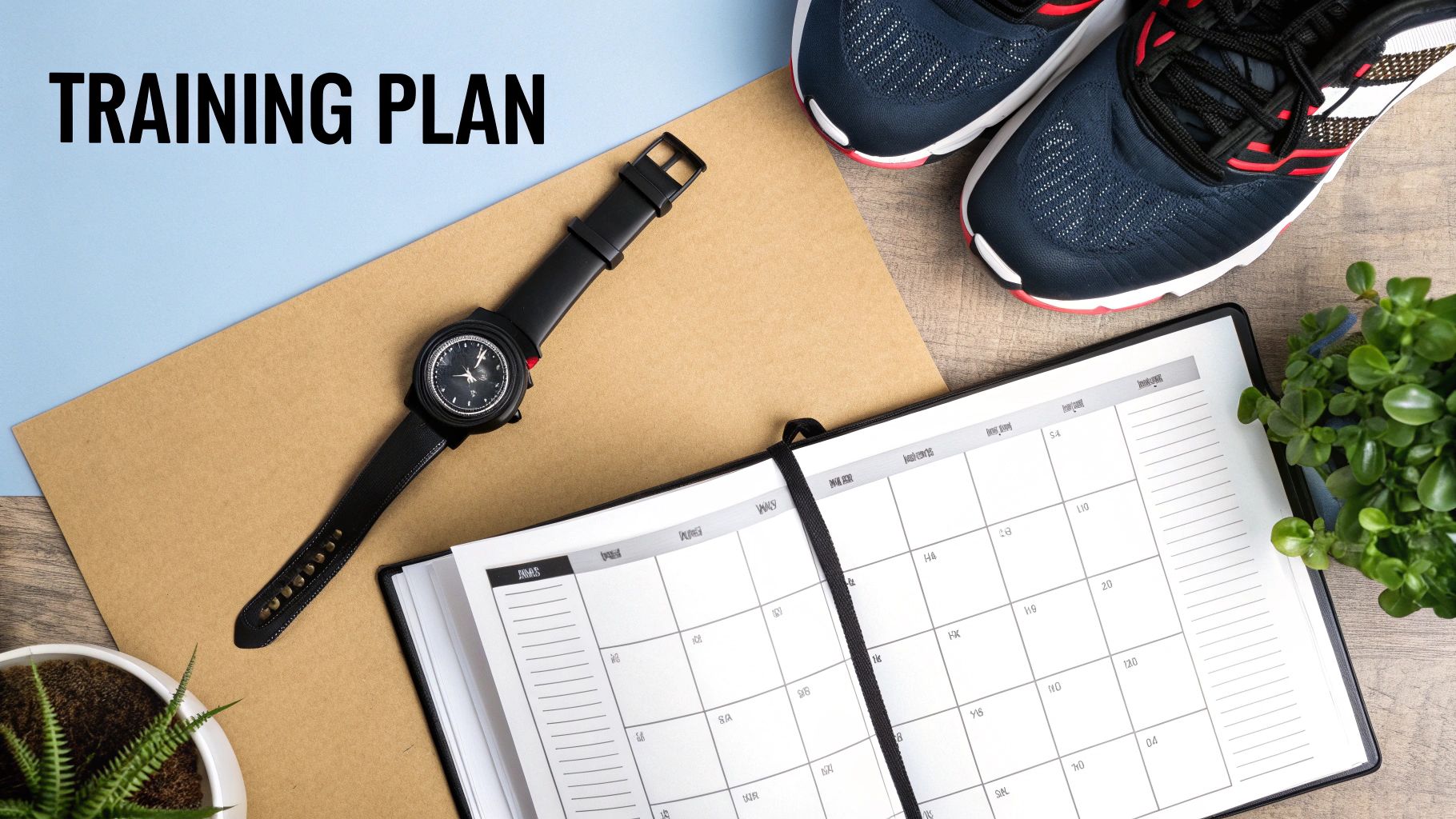 A runner tying their shoelaces before a training run, with a focused expression.