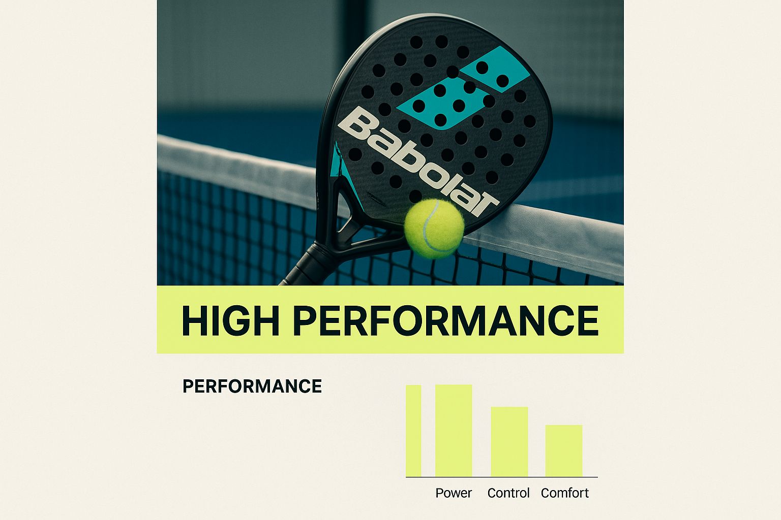 Infographic about babolat padel racket