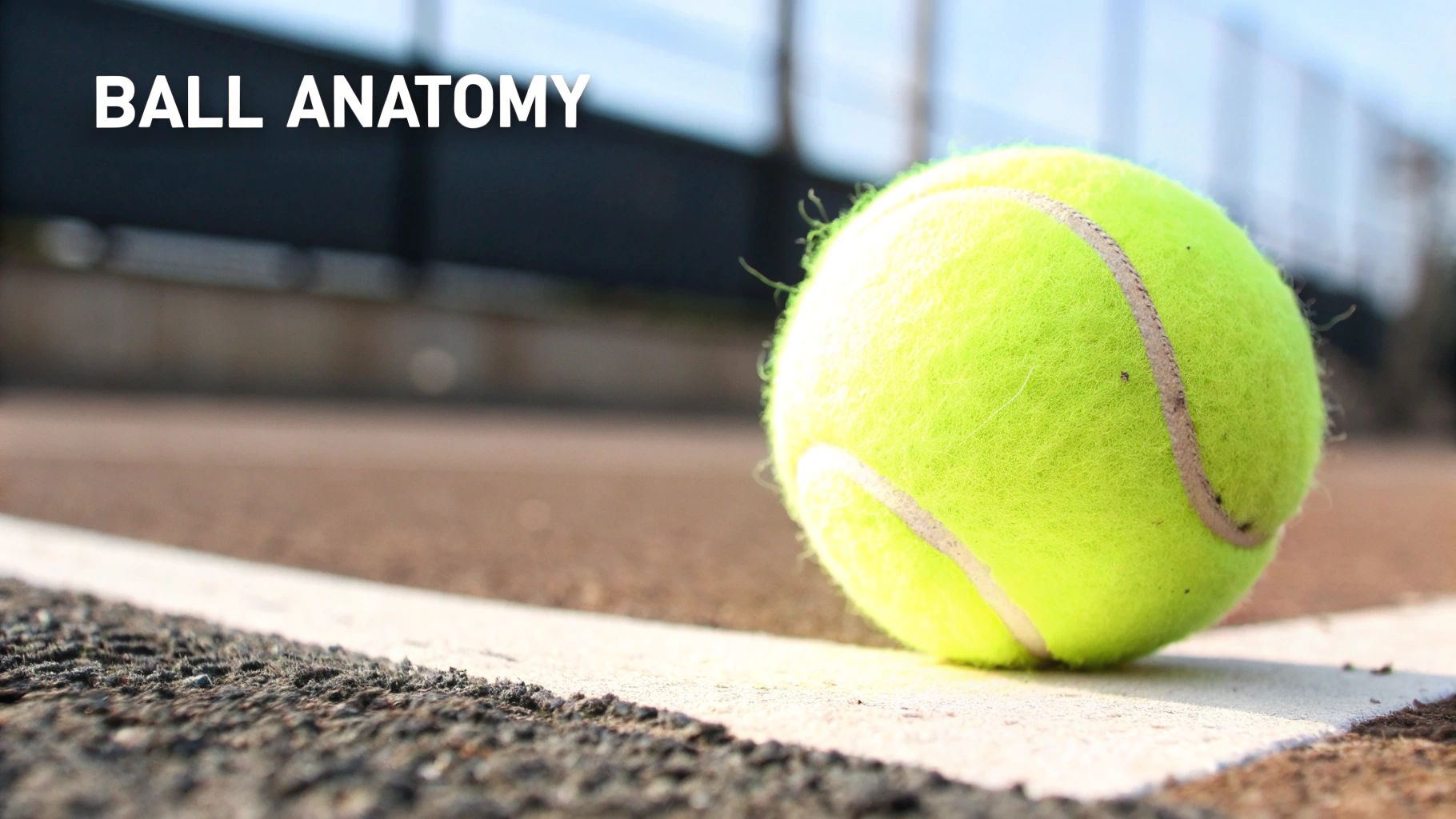 Close-up of a padel ball and racket on a blue court