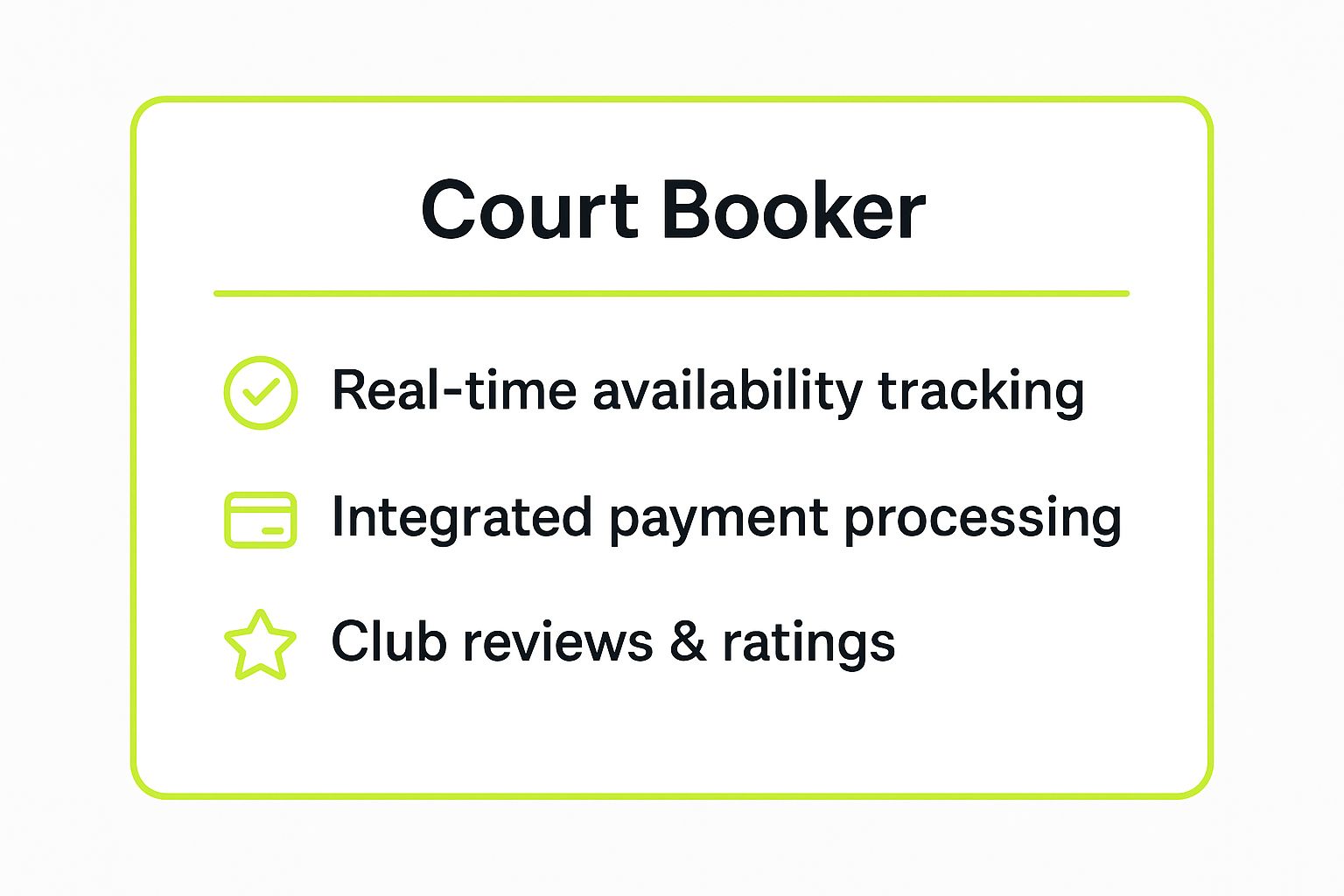 Infographic showing key data about Court Booker