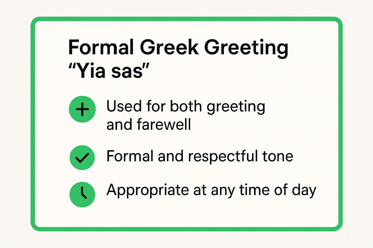 Infographic showing key data about Γεια σας (Yia sas)