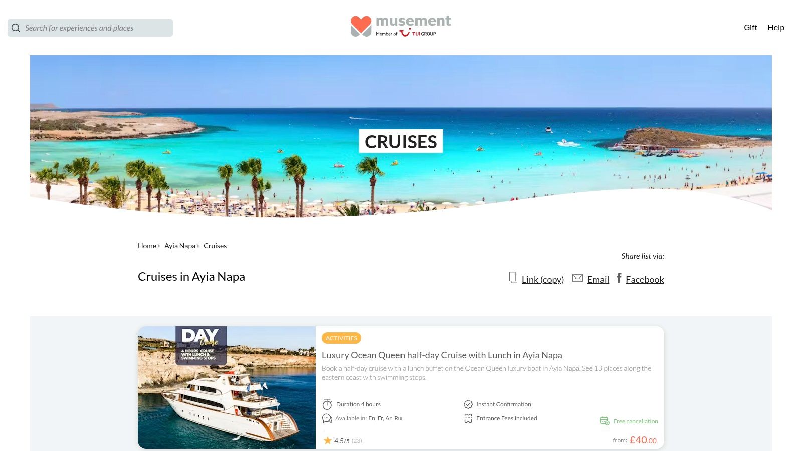 TUI Experiences (powered by Musement)