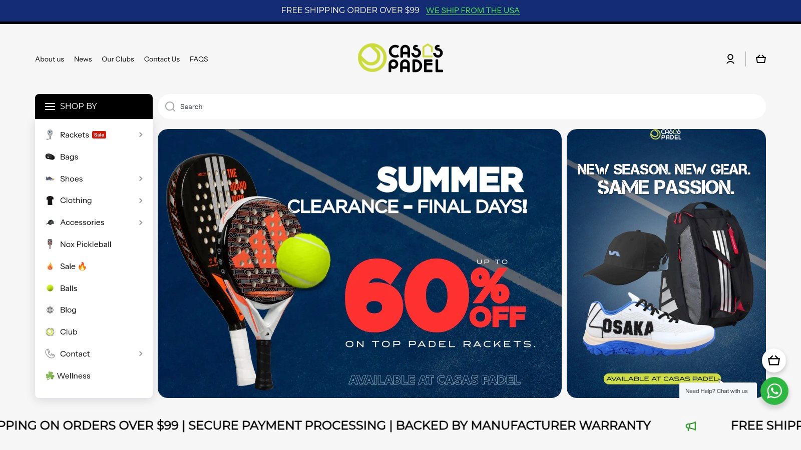 Casas Padel: The Online Superstore for Padel Gear