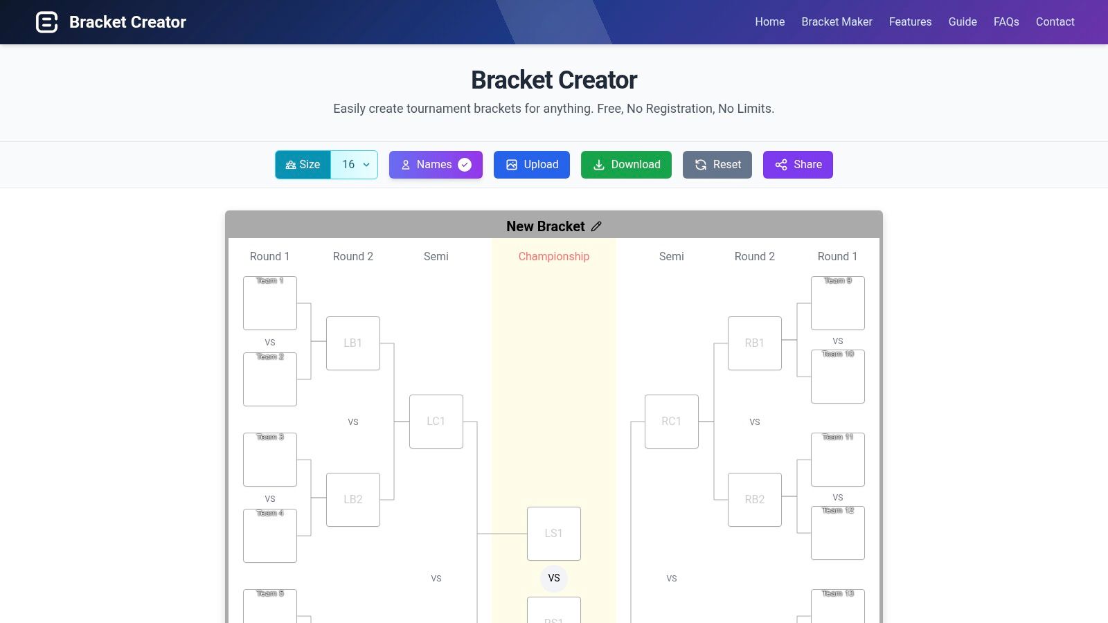 Bracket Creator