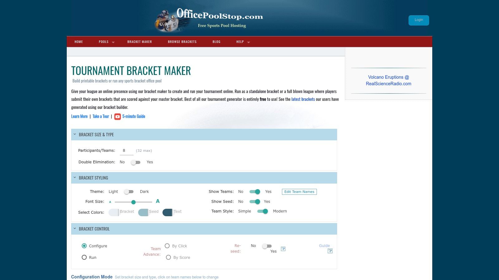OfficePoolStop Tournament Bracket Maker