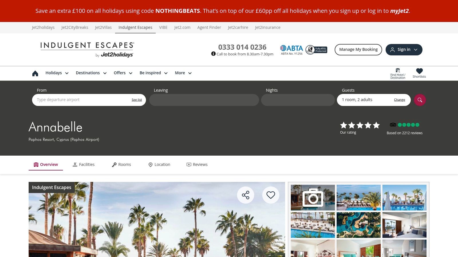 Jet2holidays (UK) — Packages to Annabelle (for Antasia access)