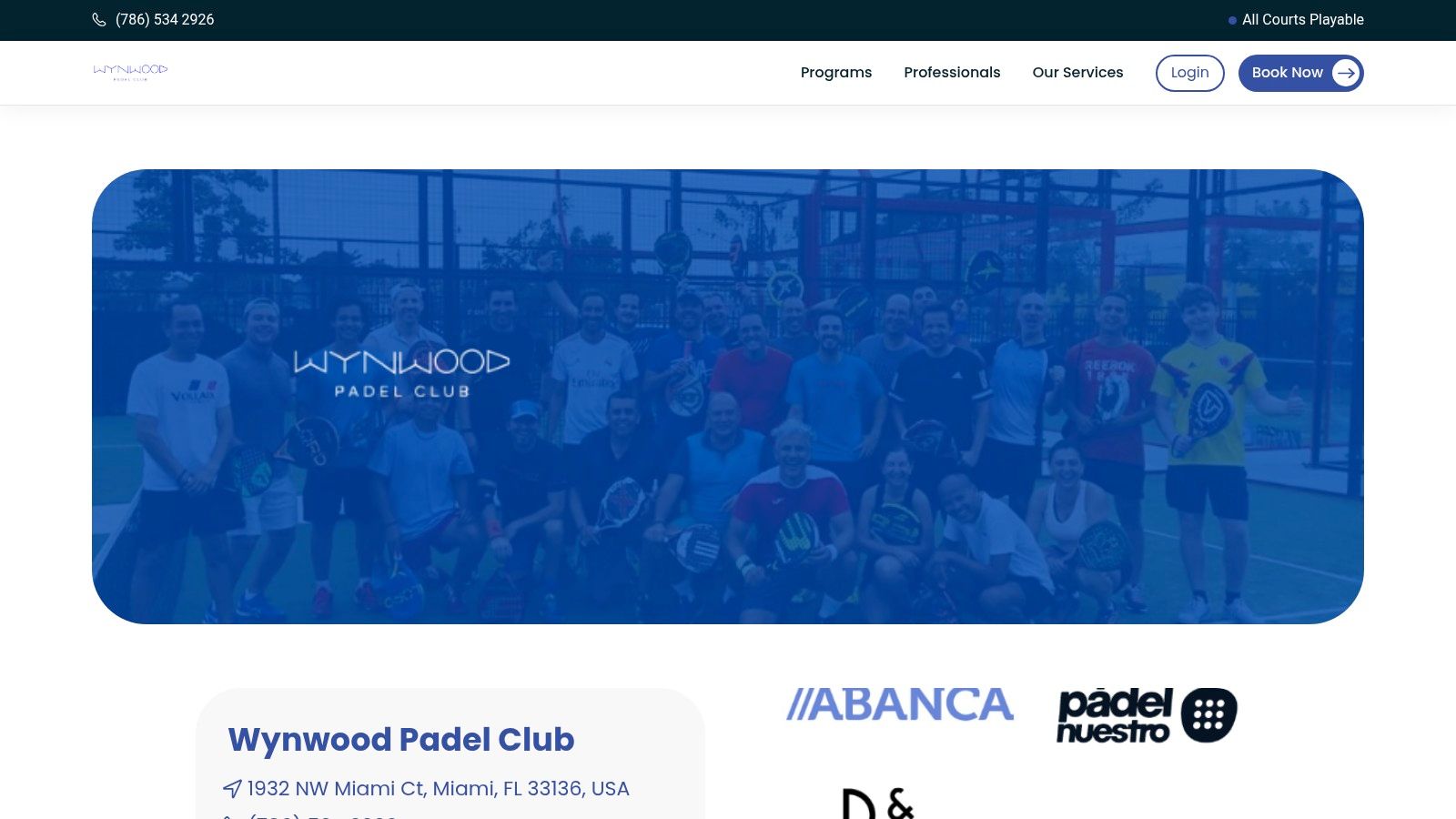 Wynwood Padel Club — Direct Club Booking (Downtown/Wynwood area)
