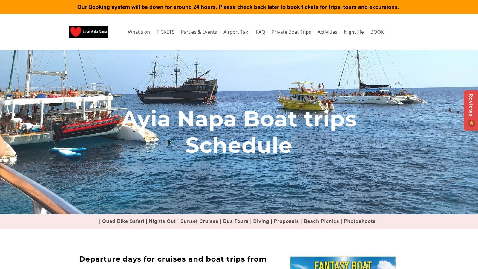 Love Ayia Napa (Cruises & Boat Trips Ayia Napa – Protaras)