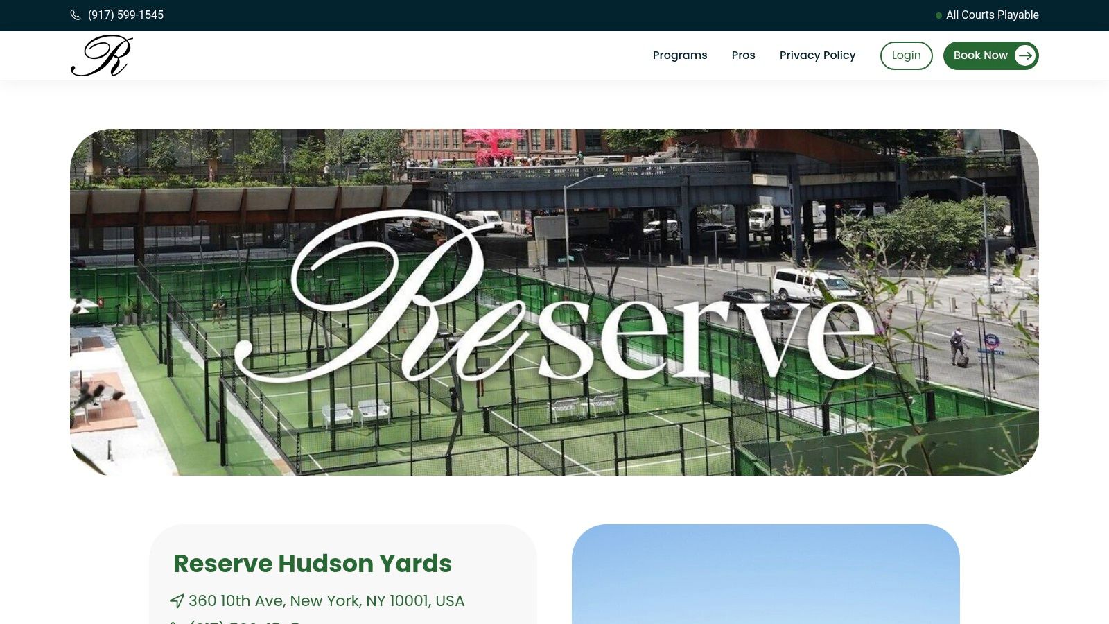 Reserve Padel at Hudson Yards