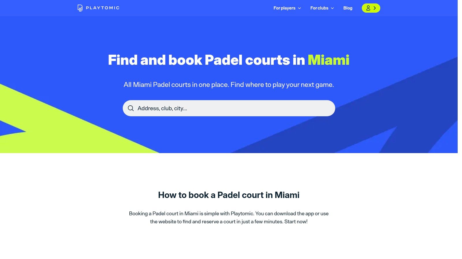 Playtomic – Miami Padel Courts Directory
