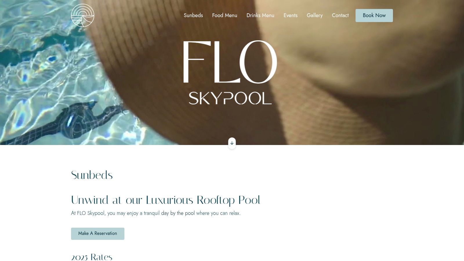 FLO Skypool (Paphos) — Rooftop “day club” with online sunbed booking