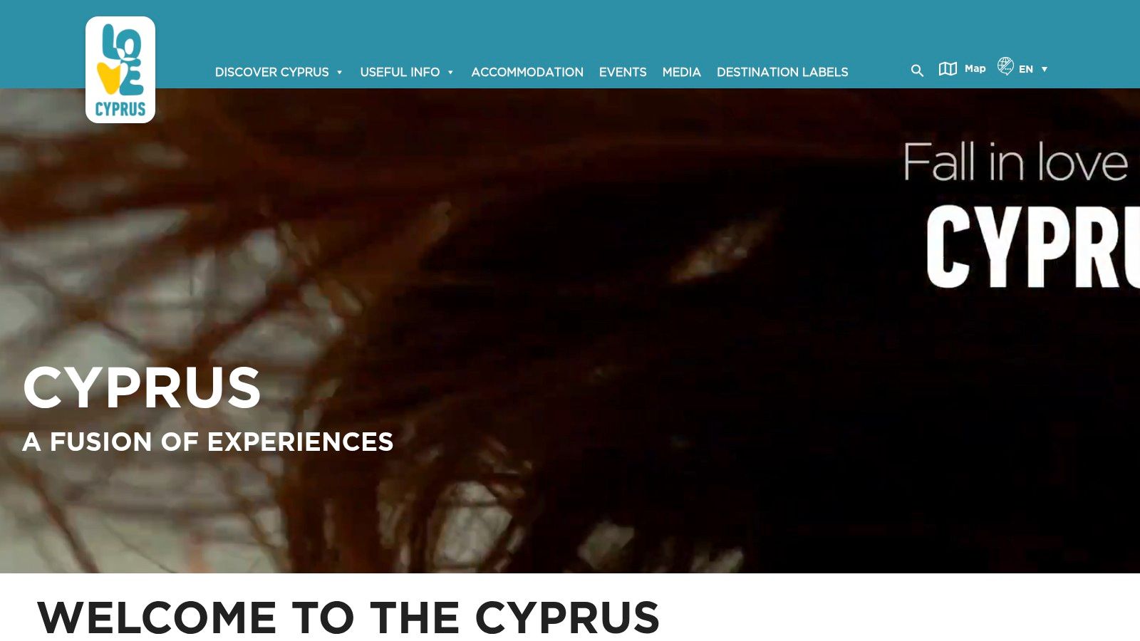 VisitCyprus interface showing gastronomy listings for Nicosia
