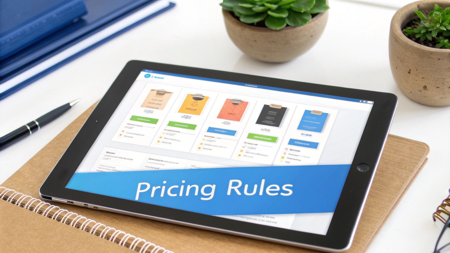 A detailed diagram showing product hierarchies and pricing rules, illustrating the complexity of a configure price quote solution.