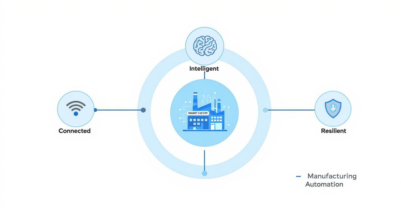 Infographic about automation of manufacturing processes