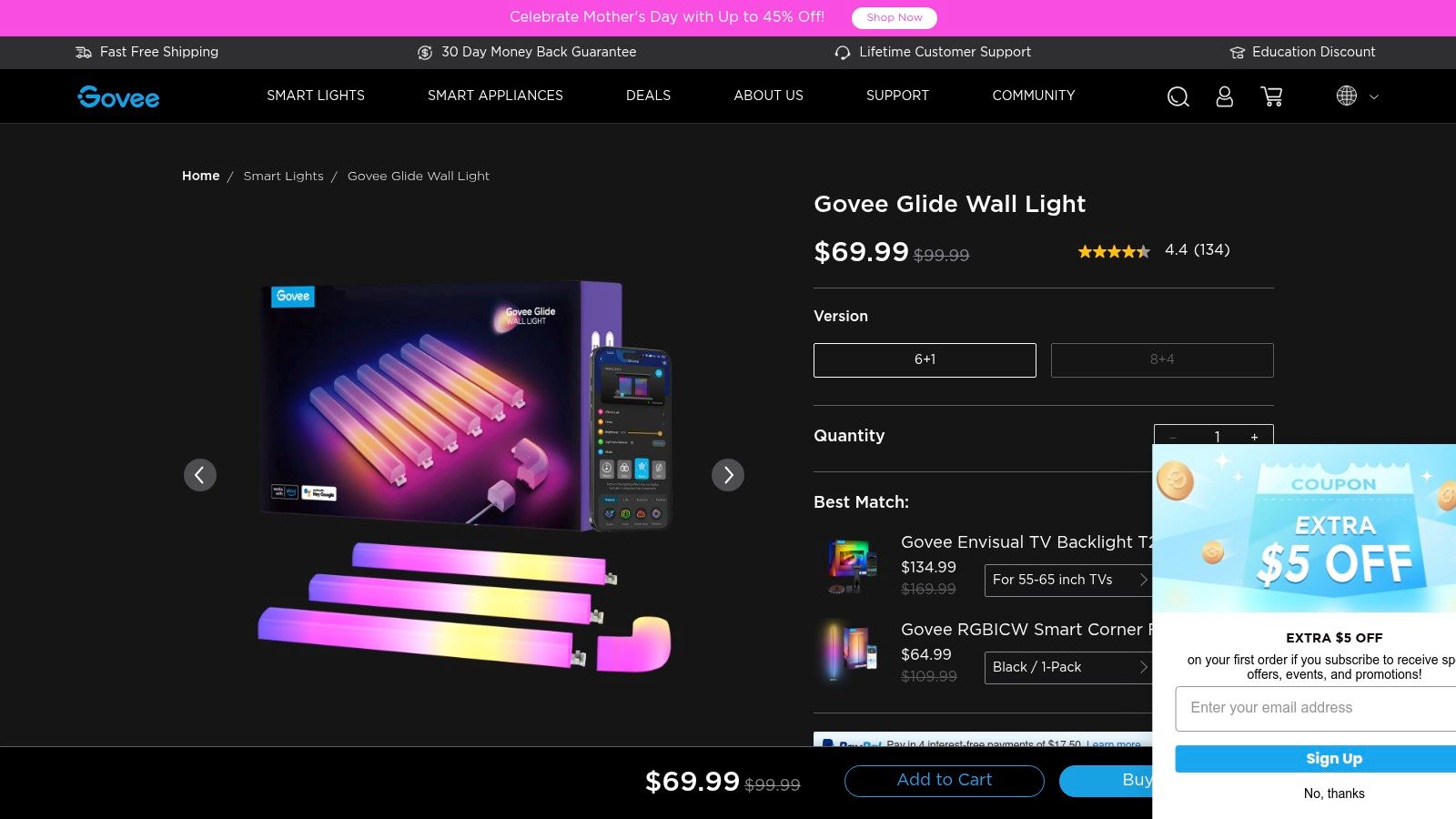 Govee Glide RGBIC Smart Wall Light