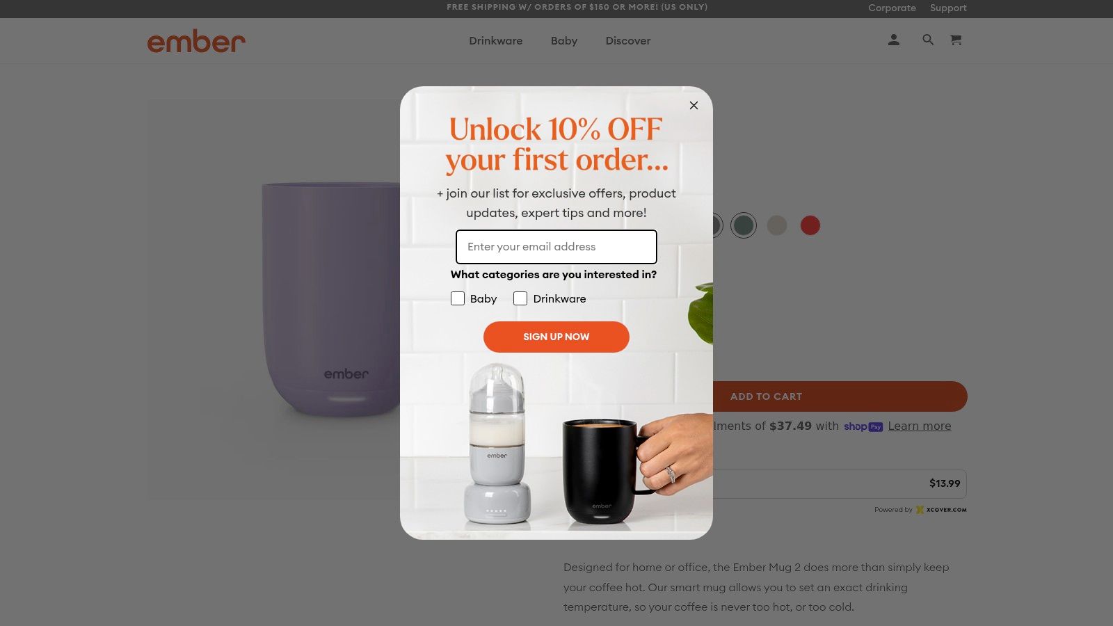 Ember Temperature Control Smart Mug 2