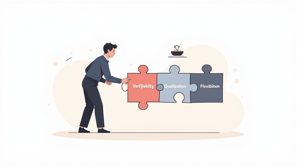 Eine Person plant Einsätze auf einem digitalen Board, was die strategische Natur der Aufgabe visualisiert.