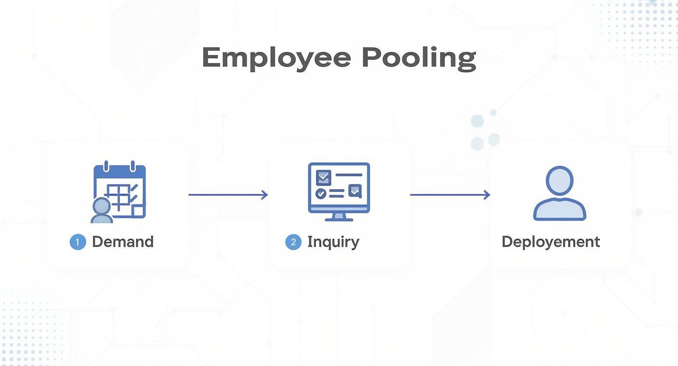 Employee Pooling Prozess: Von Bedarfsermittlung über Anfrage bis zur erfolgreichen Mitarbeiterbereitstellung