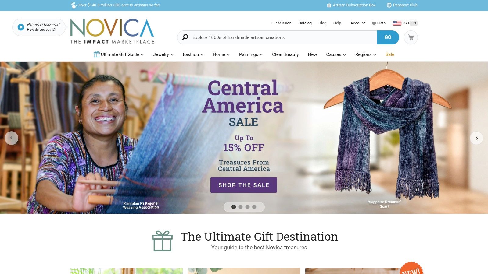 A collection of handmade jewelry and decor from NOVICA artisans, showcasing global craftsmanship.