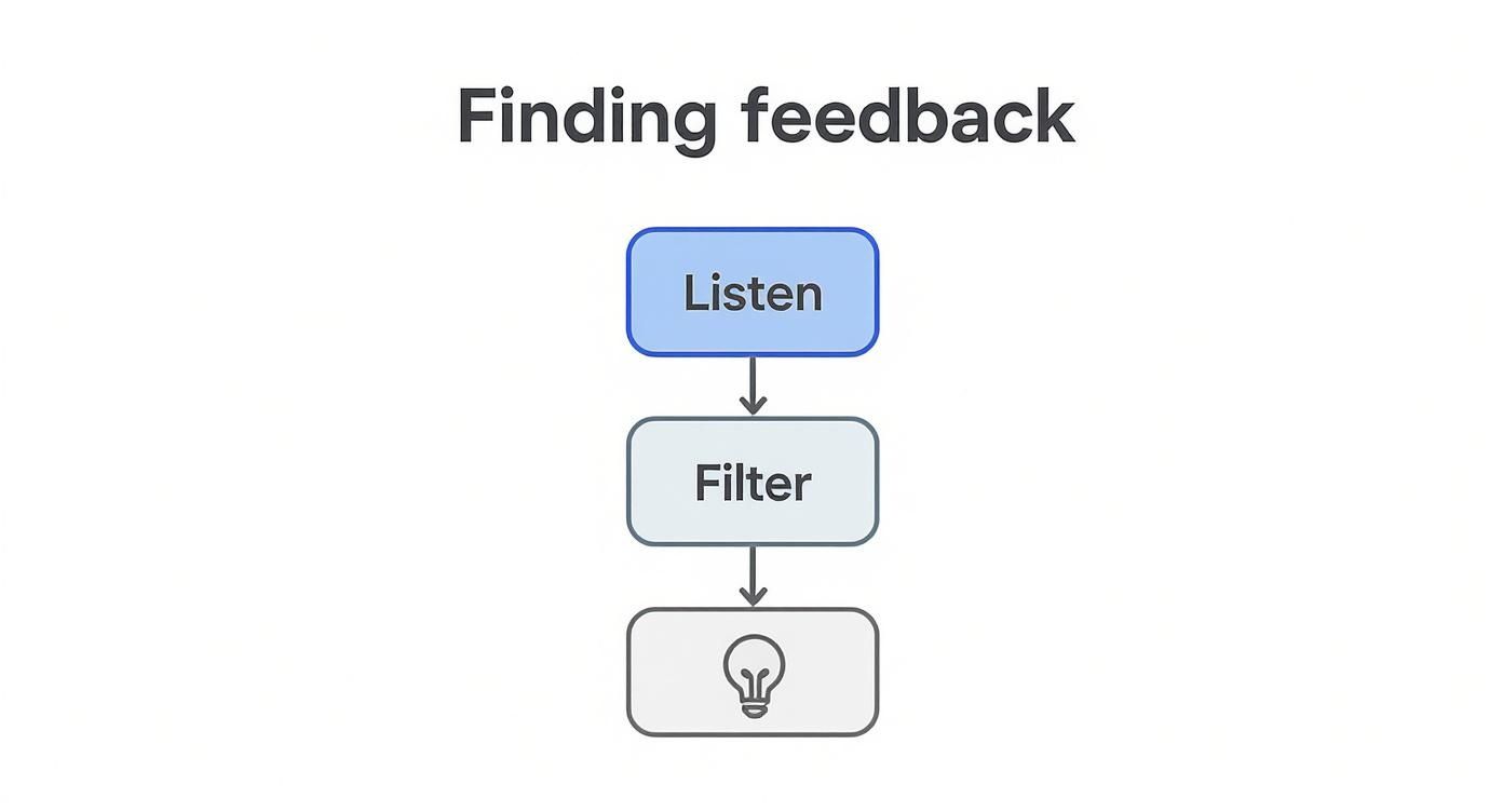 Infographic about how to handle negative feedback