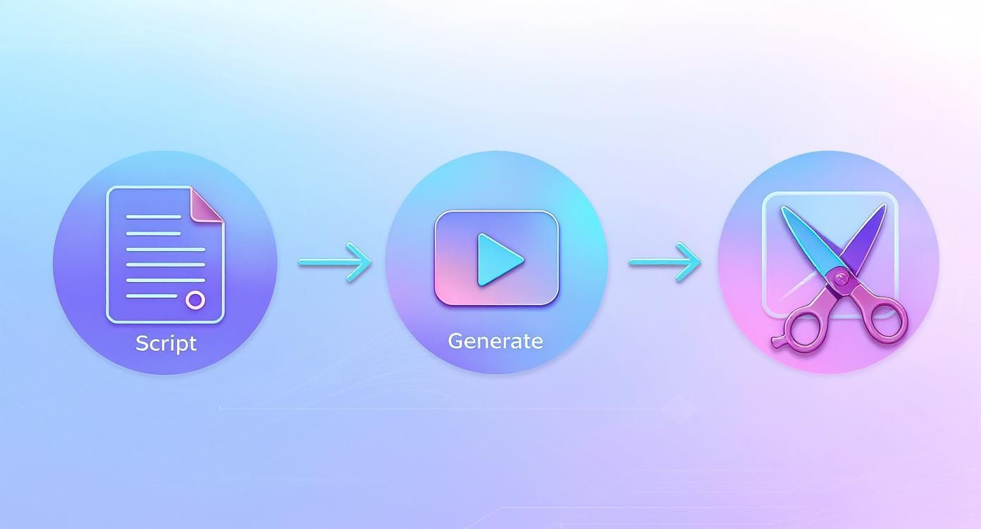 Infographic about how to make videos with ai