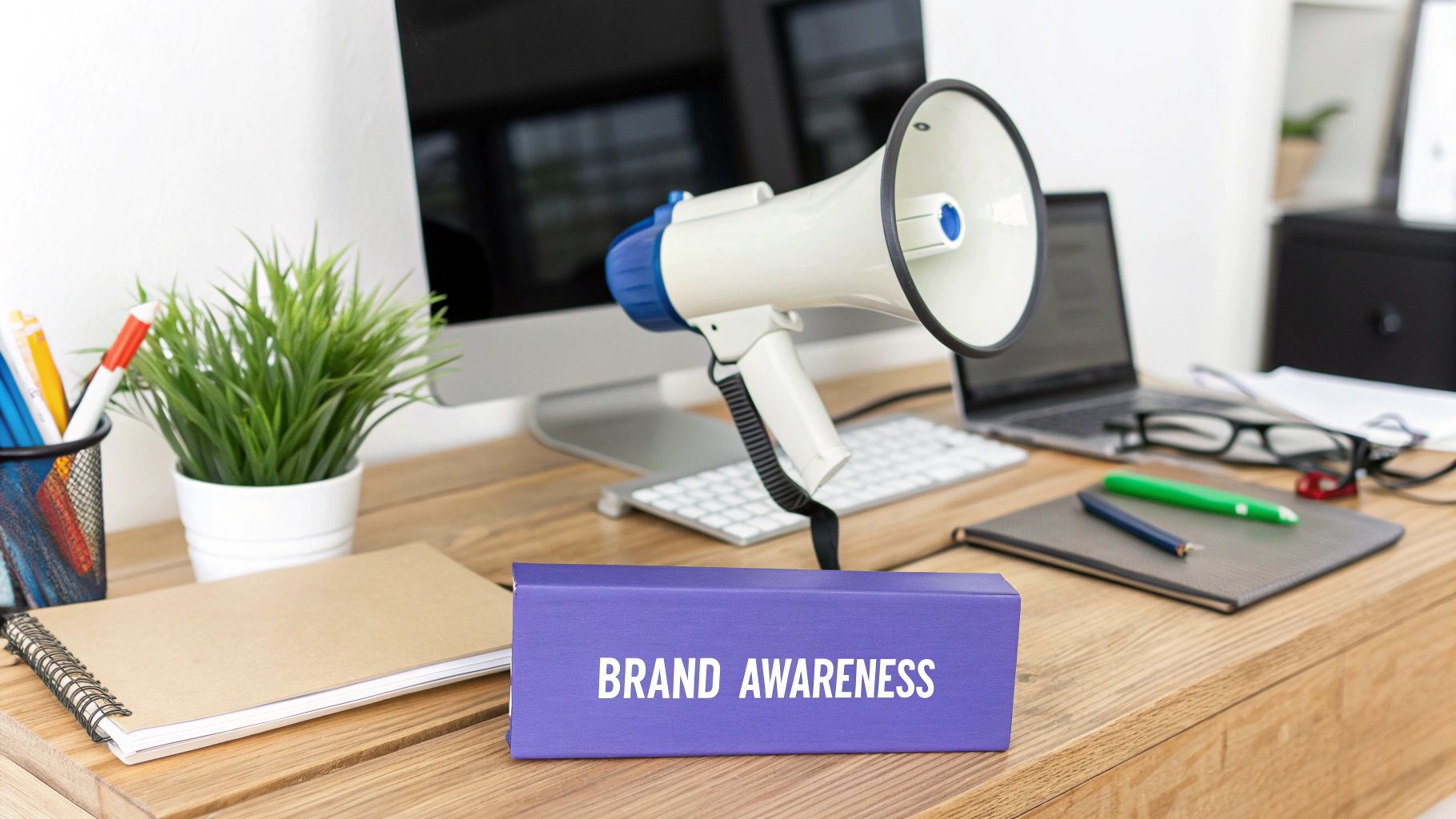 A group of diverse people collaborating on a creative branding project