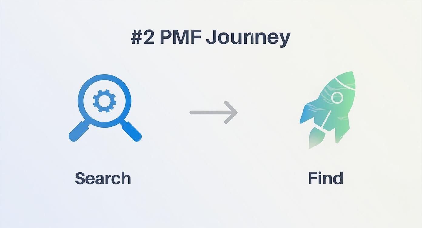 Infographic about how to find product market fit