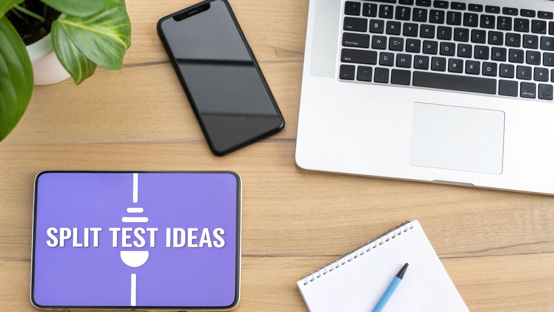 Someone sketching out A/B testing ideas on a whiteboard, showing different versions of an ad.