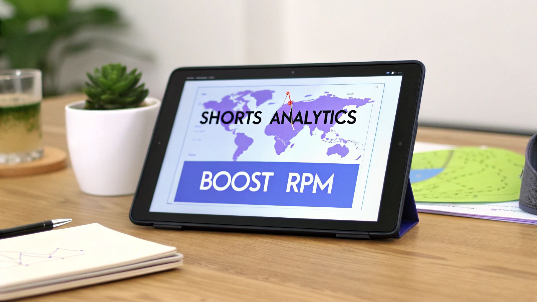 Graph showing upward trend in revenue