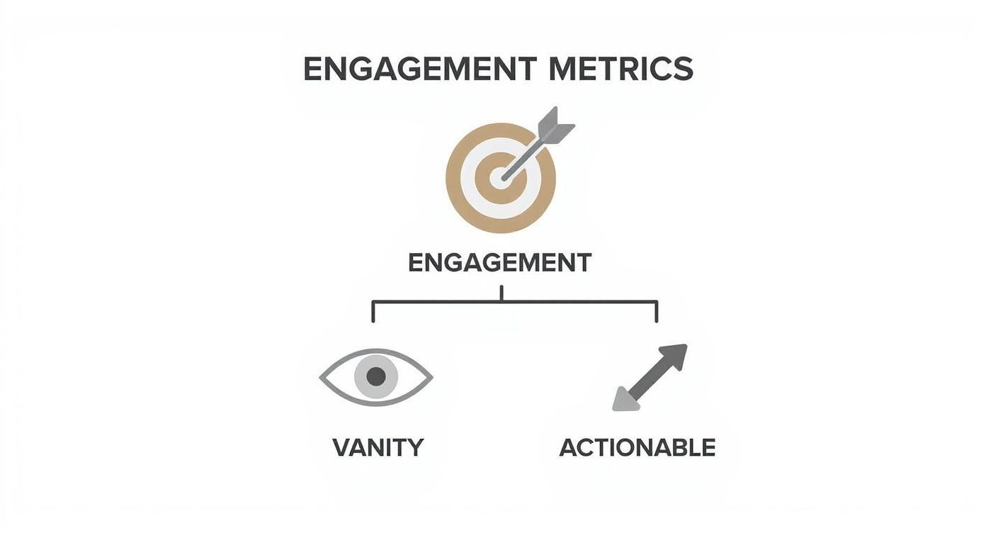 Infographic about engagement metrics social media