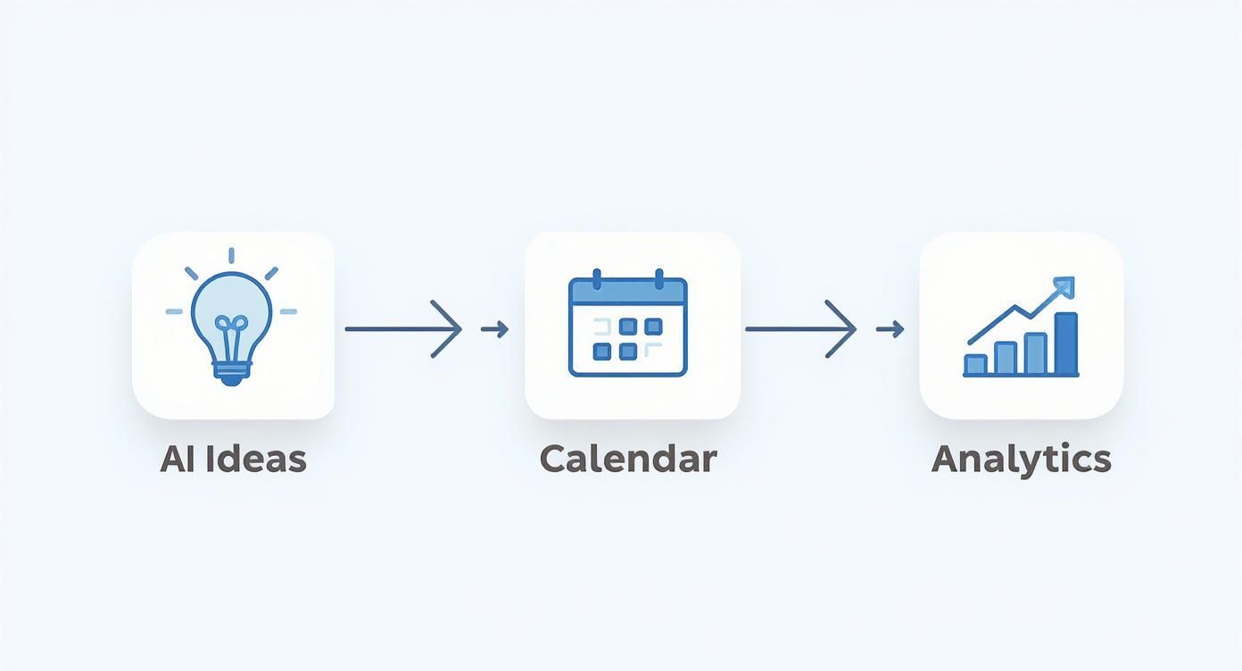 Infographic about social media content creator tools