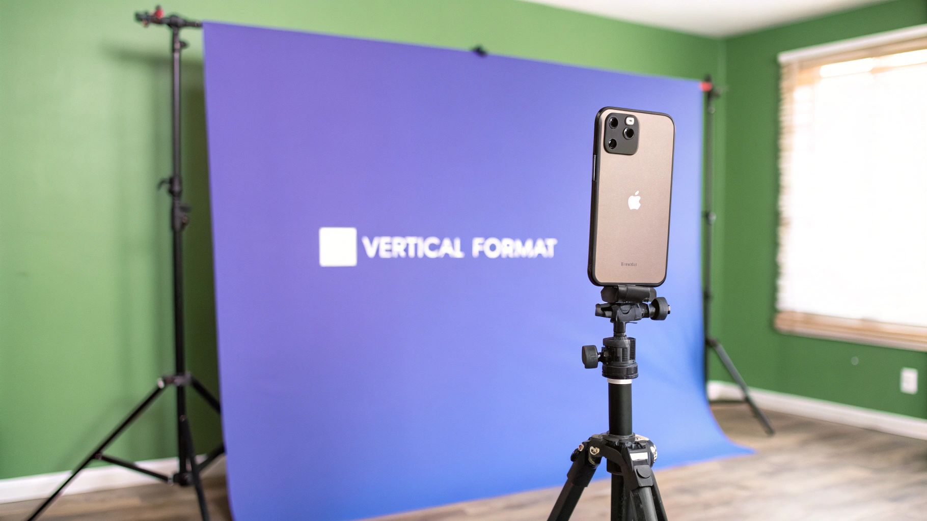 A vertical video ad being displayed on a phone in a social media app.