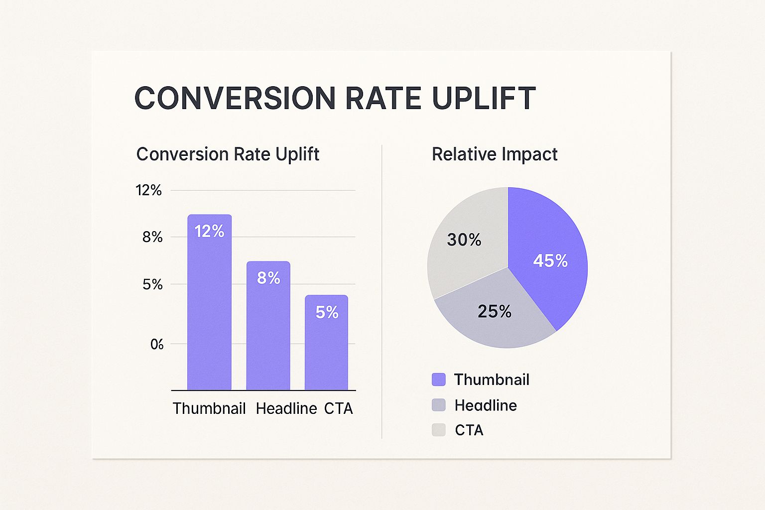 Infographic about multivariate testing for video creatives