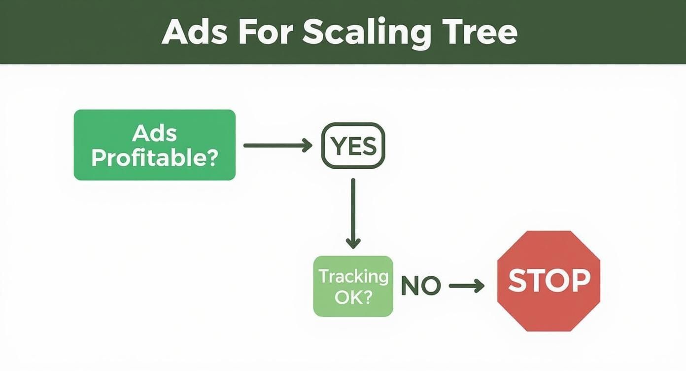 Infographic about how to scale facebook ads