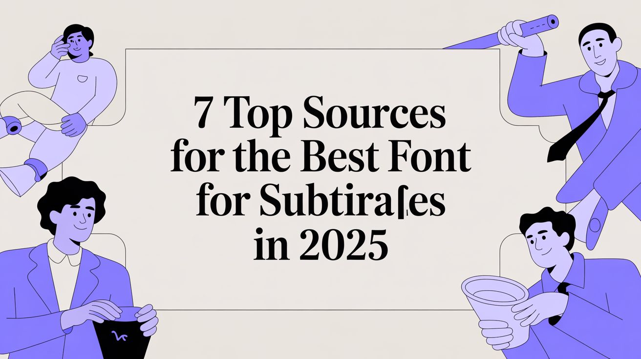 7 Top Sources for the Best Font for Subtitles in 2025