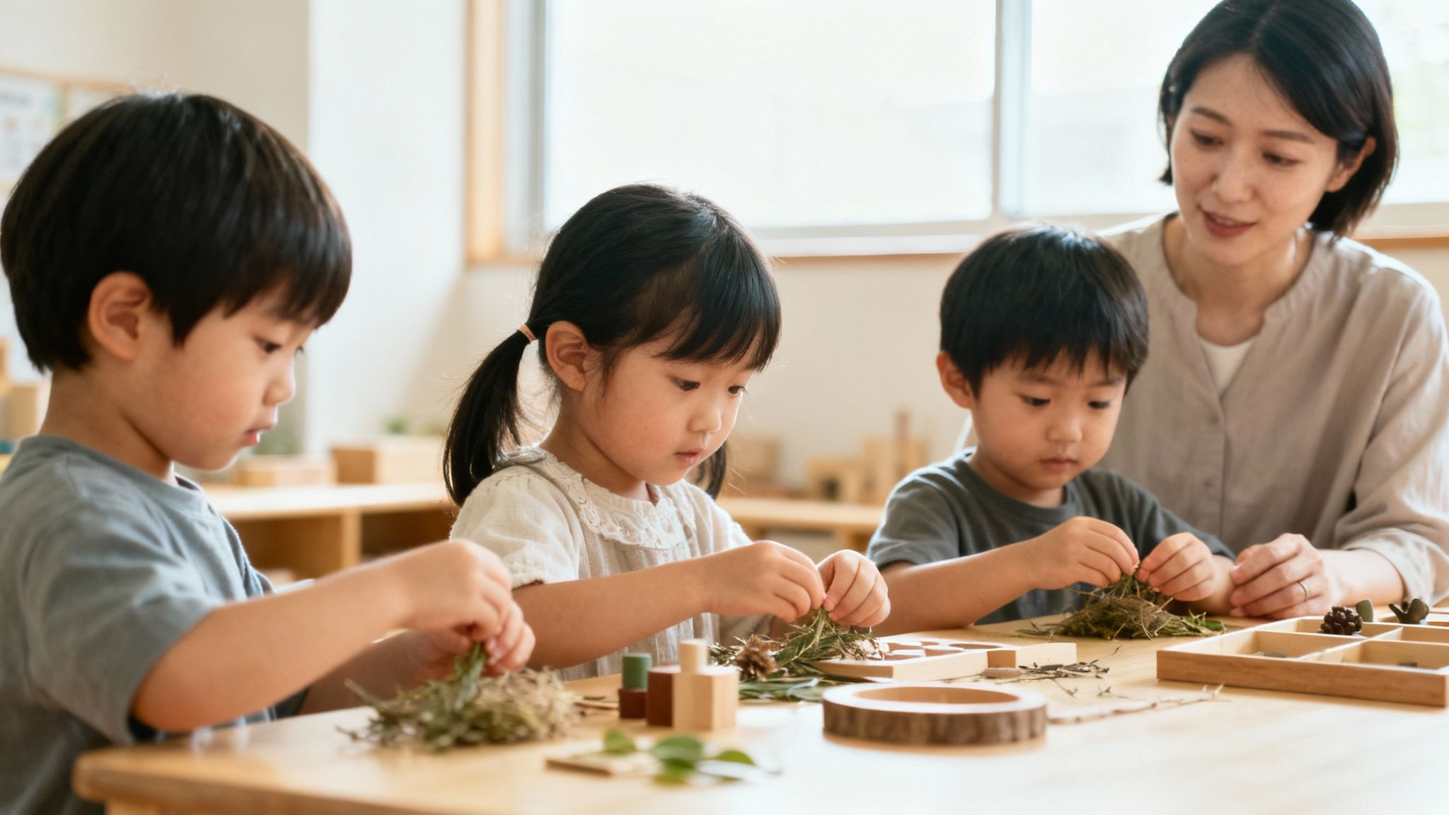 A parent searching for a local preschool on a smartphone with a map showing Gold Coast locations